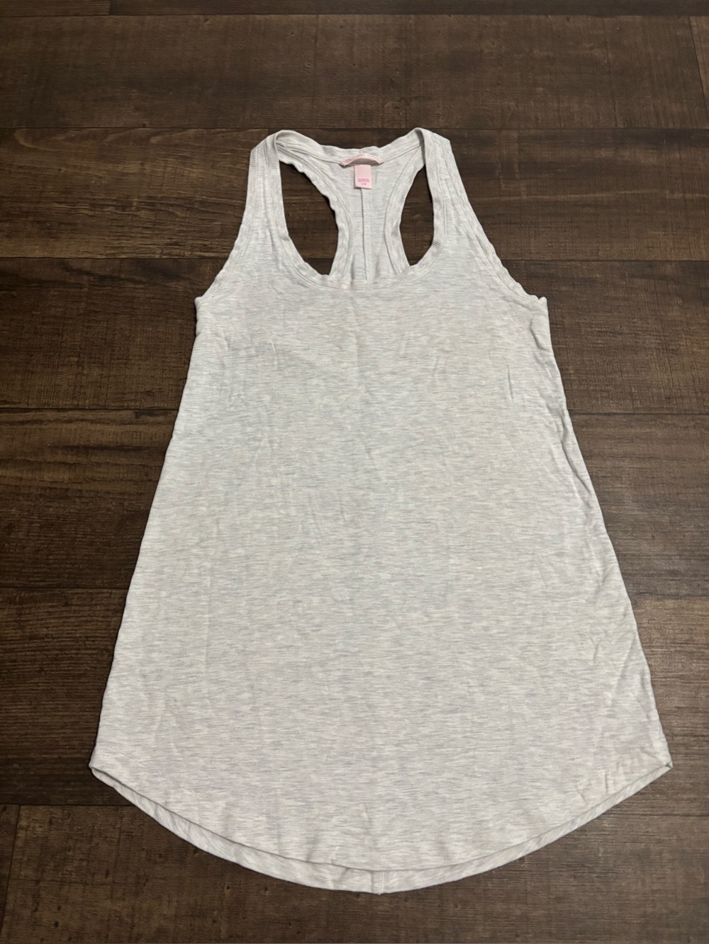 VICTORIA'S SECRET Racerback Tank Sleepshirt Light Grey Size L